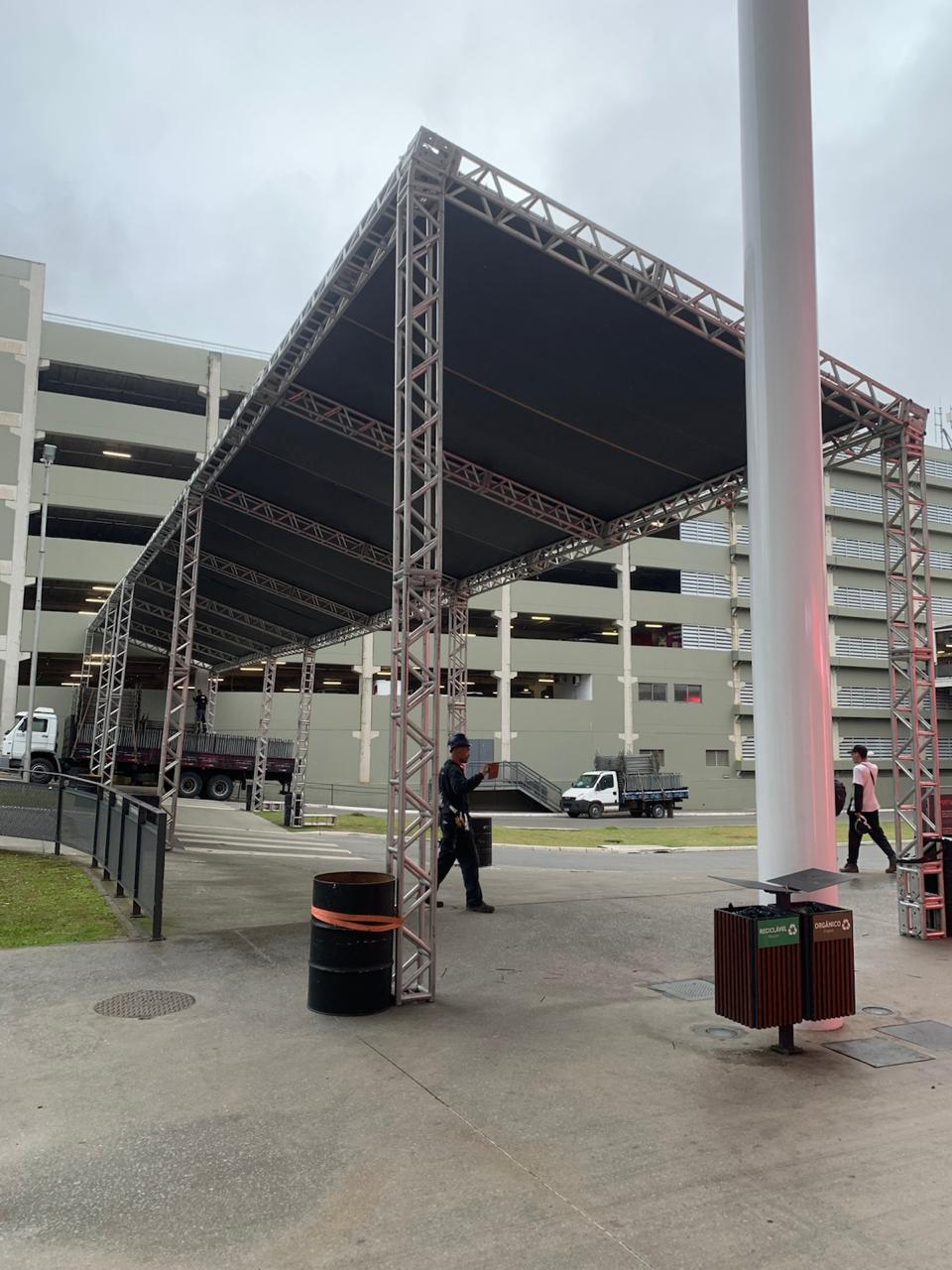 Estrutura montada para o evento Imigrantes 5